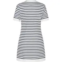 Super.natural - Women's Casual Stripe Bio Dress - Vestido size S, blanco/gris