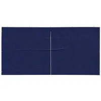 vidaXL - Laterales para tienda de campaña de fiesta, 2 unidades, 400 x 195 cm, color azul, material: polietileno y acero