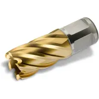 Fein Broca de núcleo HSS-Dura 25, diámetro 15 x 25 mm, con vástago Weldon y revestimiento TIN, modelo 63134150075