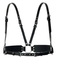 Haute Cuir Cinturón 'High Waist Harness' negro