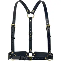 Haute Cuir Cinturón 'Harness' negro