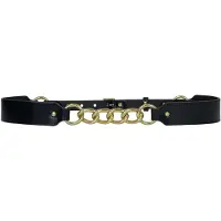 Haute Cuir Cinturón 'Chained' negro