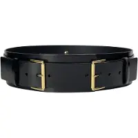 Haute Cuir Cinturón 'Double Buckle' negro