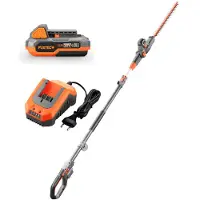 FUXTEC 20V cortasetos de altura FX-E1HH20-SET | herramienta a batería en set | cortasetos telescópico