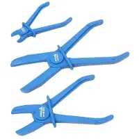 Global ASTA | Alicates para sujetar mangueras, 155 mm, 185 mm, 255 mm, juego de 3 piezas, juego de alicates para sujetar