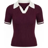Noella Jersey 'Lilo' rojo vino / blanco