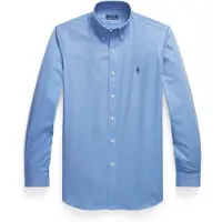 Ralph Lauren para hombre. 710928255003 Camisa de popelina elástica Custom Fit azul (M), Casual, Algodón, Clásico, Manga larga, Polo Ral