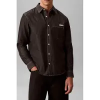 Calvin Klein Long Sleeve Chambray Classic Shirt Black Talla: XXL | Camisas Casuales Outlet | Hombre | Negro