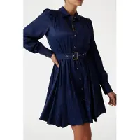 Guess Marciano GUESS Stella Flared Dress Navy Monogram Jacqau Talla: 48 | Blusón Outlet | Mujer | Azul