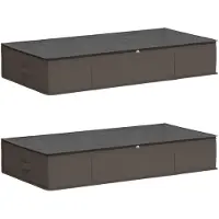 vidaXL : Caja de almacenamiento con tapa transparente, 2 unidades, 64,8 litros