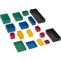 Hünersdorff 624100, Caja de almacenamiento, Roja, Cuadrada, Poliestireno, Unicolor, 54 mm