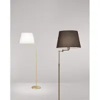 Perenz Lámpara de pie metálica de color marrón metalizado, con pantalla a juego, estructura articulada ajustable, diseño moderno, 1 bombilla de 35W, casquillo E27 -