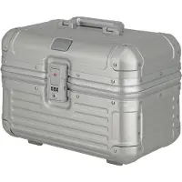 Travelite Next Neceser rígido de aluminio, 38 cm plateado