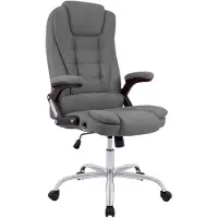 CLP Silla de oficina ergonómica , con capacidad de carga de 150 kg. Modelo Thor, silla giratoria con diseño moderno, color: gris
