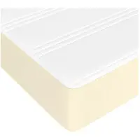 vidaXL Colchón de muelles ensacados, firmeza media, color crema, 120x200x20 cm, funda de cuero sintético