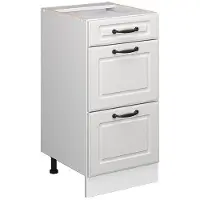Vicco Mueble bajo de cocina R-Line Blanco casa de campo 40 cm con cajones, sin encimera, Model 37740