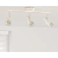 vidaXL Foco empotrable con lámparas, níquel, 39 x 10,5 x 10,5 cm, acero