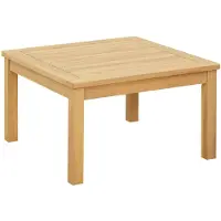 vidaXL Mesa de centro de madera de acacia clara, 60 x 60 x 36 cm, madera maciza de acacia