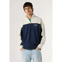 Pepe Jeans Sudadera 'Gaspar' azul / blanco
