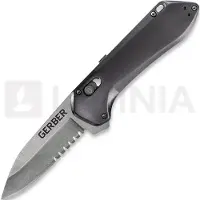 Gerber Navaja Highbrow Pivot Lock A/O Gray, hoja dentada