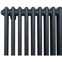 MonsterShop Radiador tradicional de dos columnas - 1800 x 202 mm - Gris antracita