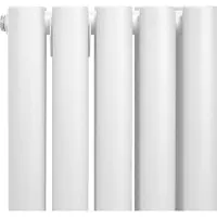 Monster Radiador tubular ovalado - 1600 mm x 240 mm - Blanco