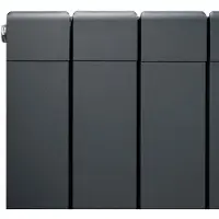MonsterShop Panel radiador de aluminio - 1800 mm x 315 mm - Gris antracita