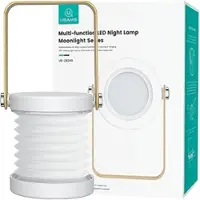Usams Lámpara de noche LED multifuncional , blanca/blanca, modelo Zb249Yh01 (Us-Zb249)