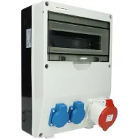 Doktorvolt Distribuidor de energía Baustrom, 16A, 2x230V, marca Mennekes, modelo 6763