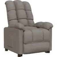 Syfax Sillón reclinable de tela gris taupe