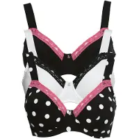 Bonprix Sujetador rosa / negro / blanco