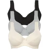 Bonprix Sujetador beige / gris / negro