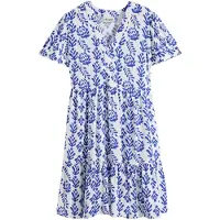 Bonprix Vestido azul / blanco