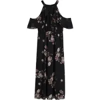 Bonprix Vestido mezcla de colores / negro