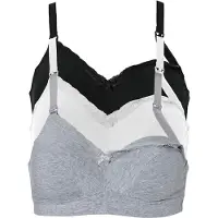 Bonprix Sujetador de lactancia gris claro / gris moteado / negro
