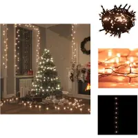 vidaXL Guirnalda de luces con 400 LEDs, 40 metros, 8 efectos de luz, luz cálida - Iluminación navideña