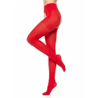 Glamory Leotardos 'Overt Microfaser Strumpfhose' rojo