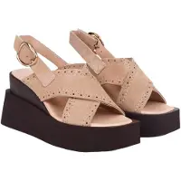 Desa Sandalias 'Keilsandalen' beige