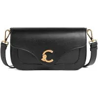Coccinelle Bolso de mano 'C-Me Calf 26x15x7 cm' negro