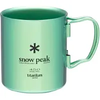 Snow Peak - Titanium Double Wall Cup - Taza size 450 ml, verde