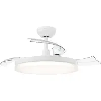 Philips Ventilador de techo LED Solr, blanco, CC, silencioso, CCT