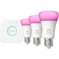 Philips Hue White & Color Ambiance Kit De Inicio: 3 Bombillas Inteligentes E27 (1100)