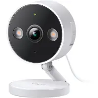 TP-LINK Tapo C120, cámara IP de seguridad, para uso interior y exterior, con cable y inalámbrica, para montaje en techo, pared o mesa, disponible en blanco y , con un ángulo de visión de 120°