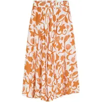 Bonprix Falda naranja oscuro / offwhite