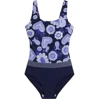 Bonprix Bañador moldeador navy / azul claro
