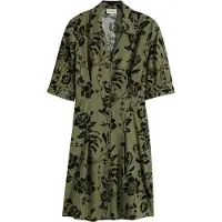 Bonprix Vestido camisero oliva / negro