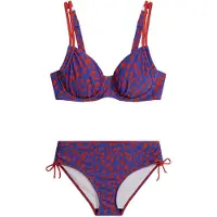 Bonprix Bikini azul / rojo sangre