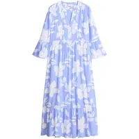Bonprix Vestido de verano azul / blanco