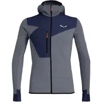 Salewa - Puez 2 Dry L/S Hood Full-Zip Tee - Forro polar size XXL, gris/azul
