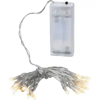 SELF IMPORT AGENCIES Guirnalda de luces LED, para uso interior, luz blanca cálida – pack de 30 unidades